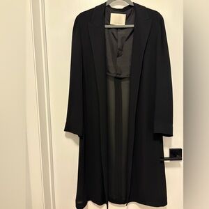 Vera Wang Classic Black Jacket. SZ L. Sheer w/upper/sleeve lining.